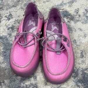 Pink Sparkly Boat Shoes